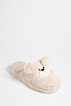 Forever21 Faux Fur Bear Indoor Slippers