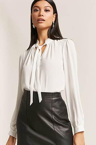 Forever21 Pussycat Bow Top