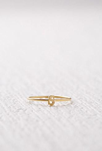 Forever21 Cool And Interesting S Initial Ring (gold)