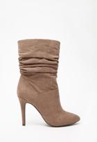 Forever21 Women's  Slouchy Faux Suede Booties (taupe)