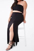 Forever21 Plus Size Ruched Maxi Skirt