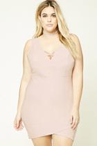 Forever21 Plus Women's  Light Pink Plus Size Metallic Dress