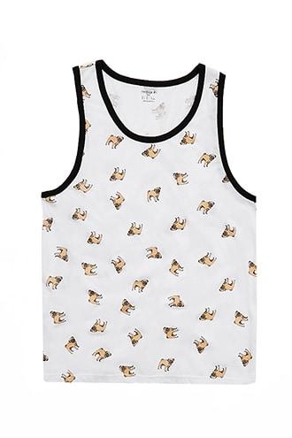 Forever21 Pug Print Tank Top