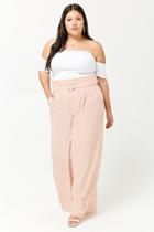 Forever21 Plus Size Belted High-rise Palazzo Pants