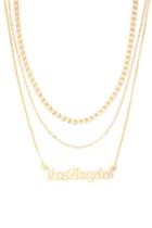 Forever21 Los Angeles Pendant & Assorted Necklace Set
