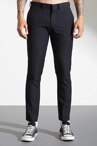 Forever21 Slim-fit Pressed Trousers