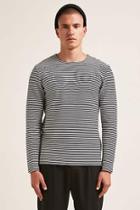 Forever21 Jacquard Striped Long-sleeve Tee