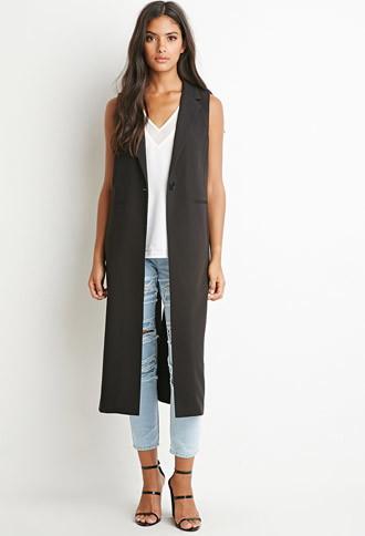 Forever21 Split-back Longline Vest