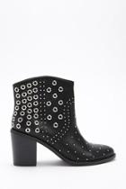 Forever21 Studded Faux Leather Ankle Boots