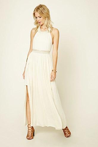 Forever21 Women's  Braided M-slit Maxi Dress