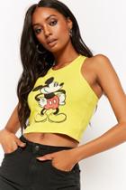 Forever21 Mickey Mouse Cropped Tank Top