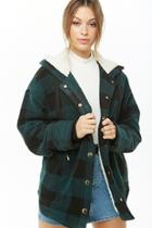 Forever21 Faux Shearling Plaid Jacket