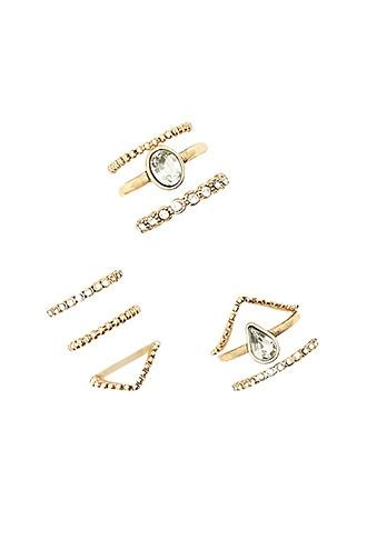 Forever21 Spiral Rhinestone Ring Set