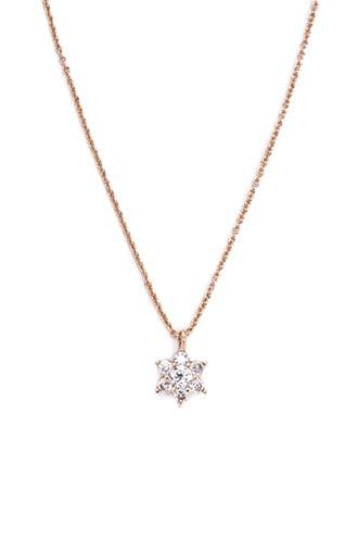Forever21 Cz Flower Charm Necklace