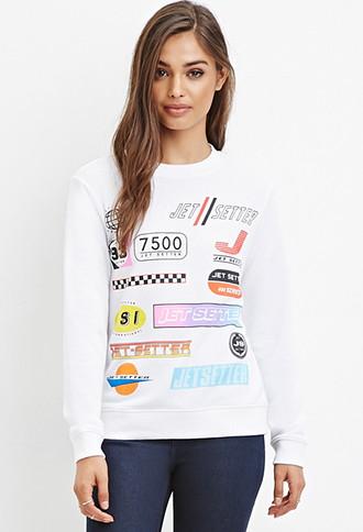 Forever21 Jet Setter Graphic Sweatshirt