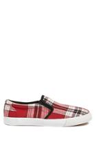 Forever21 Tartan Plaid Slip-on Sneakers