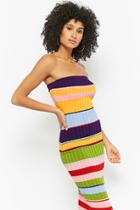 Forever21 Multicolor Ribbed Bodycon Tube Dress