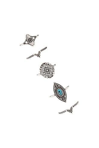Forever21 Antiqued Etched Ring Set