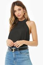 Forever21 Twist-back Mock Neck Top