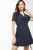 Forever21 Button-front Surplice Dress