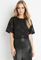 Forever21 Embroidered Lace Top