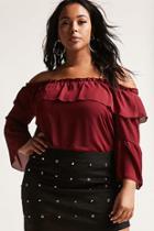Forever21 Plus Size Off-the-shoulder Ruffle Top