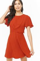 Forever21 Crepe Crossover Skater Dress