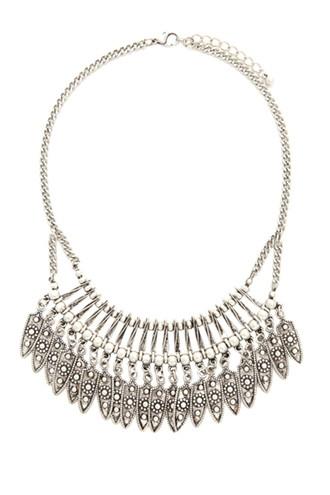 Forever21 Etched Arrow Statement Necklace