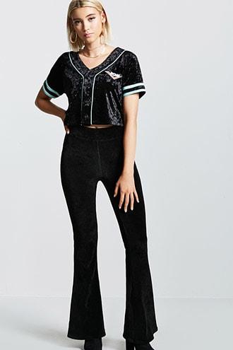 Forever21 Flared Velvet Pants