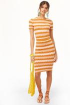 Forever21 Zigzag Striped Sweater-knit Skirt
