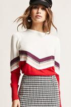 Forever21 Chevron Sweater-knit Top