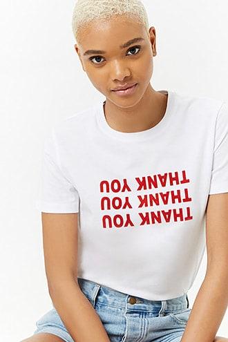 Forever21 Thank You Graphic Tee