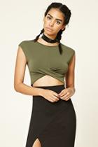 Forever21 Women's  Knotted-front Top