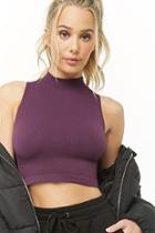 Forever21 Active Sleeveless Mock Neck Crop Top