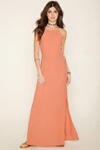 Forever21 Women's  Peach Strappy-back Cami Maxi Dress