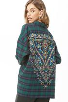 Forever21 Tribal-inspired Flannel Plaid Shirt