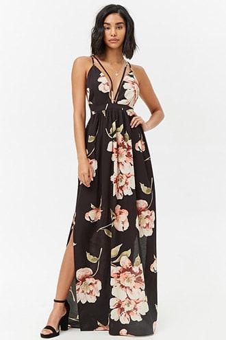 Forever21 Plunging Floral Dress