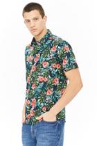 Forever21 Barabas Tropical Floral Print Shirt