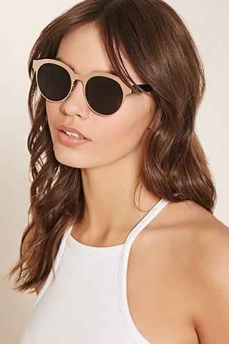 Forever21 Etched Round Sunglasses