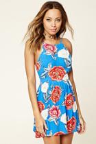 Forever21 Women's  Floral Print Strappy Back Dress