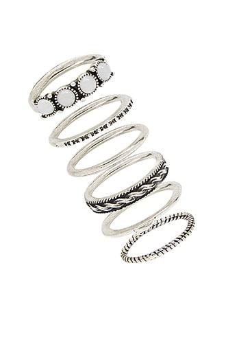 Forever21 Etched Burnished Ring Set