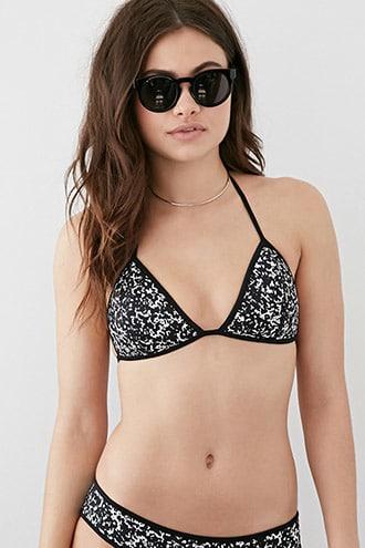 Forever21 Splatter Reversible Neoprene Triangle Top