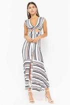 Forever21 Striped Tie-front Maxi Dress