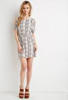 Forever21 Southwestern Print Cutout-shoulder Dress