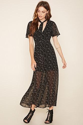 Love21 Women's  Contemporary Star Print Dress