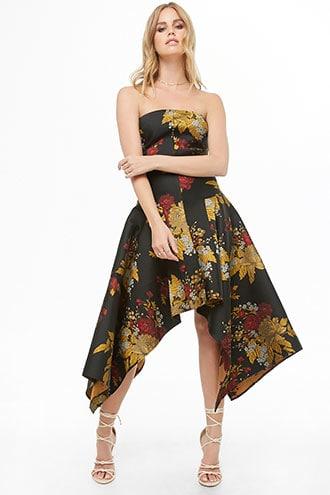 Forever21 Floral Jacquard Tube Dress