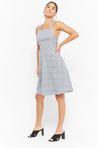 Forever21 Glen Plaid Strappy Dress