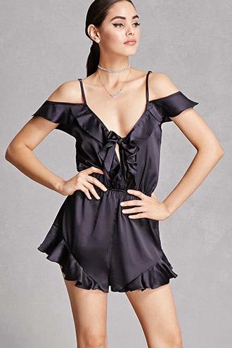 Forever21 Selfie Leslie Satin Romper