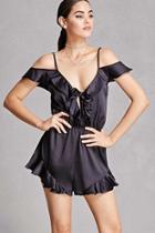 Forever21 Selfie Leslie Satin Romper