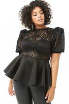 Forever21 Plus Size Lace Peplum Top